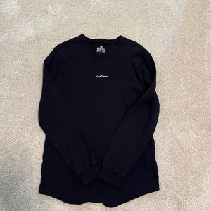 Hollister Centered Logo Black Long-Sleeve
